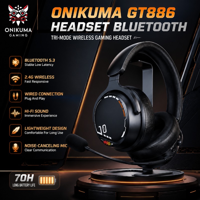 Esports Gaming Video - ONIKUMA GT886 Oyun Kulaklığı Üç Modlu