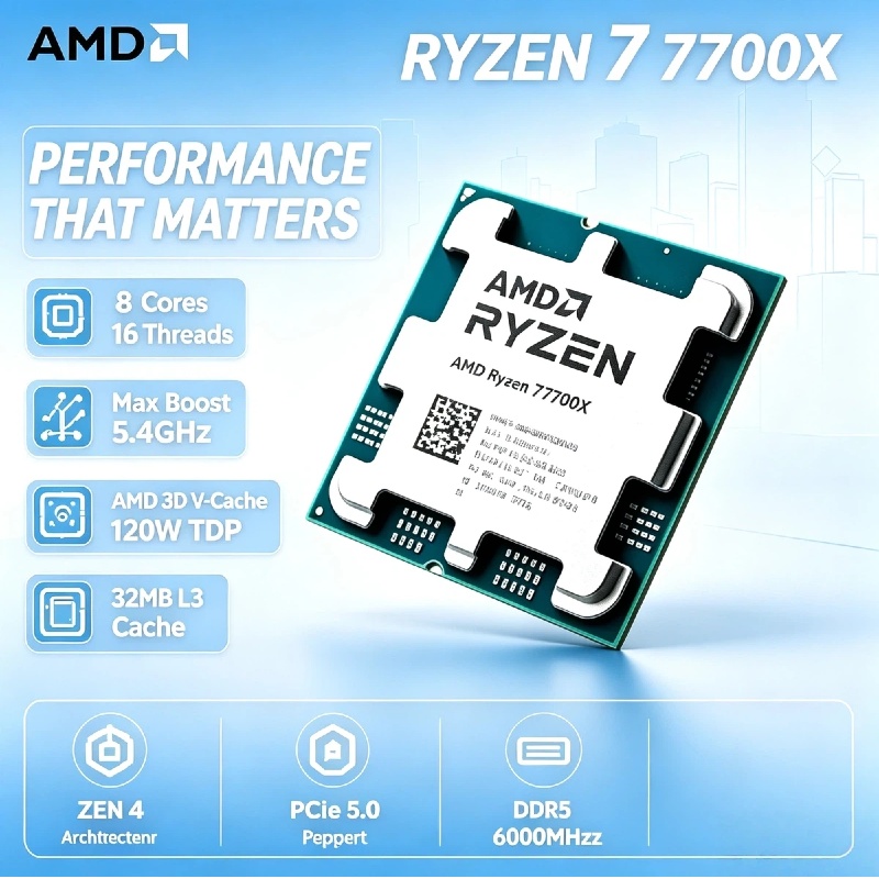 Amd Cpu Ryzen 7 - AMD Ryzen 7 7700X 5NM Yüksek