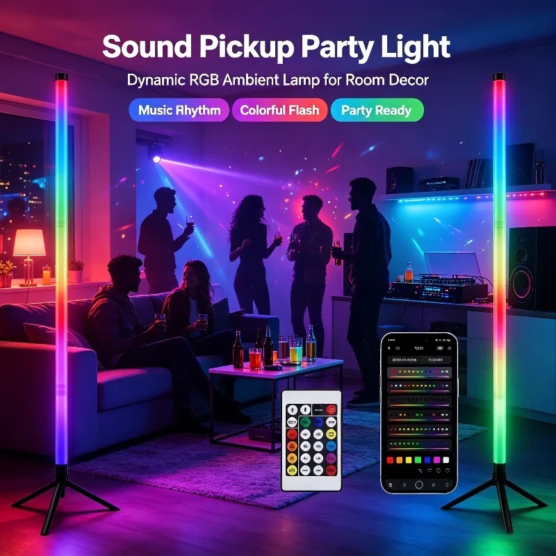Esports In Gaming - 2 Adet 120CM RGB Yer Lambası,