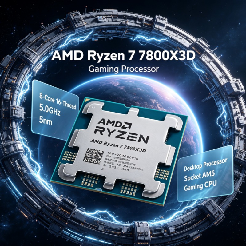 Amd Cpu Ryzen 7 - Ryzen 7 7800X3D AMD CPU 100-100000910