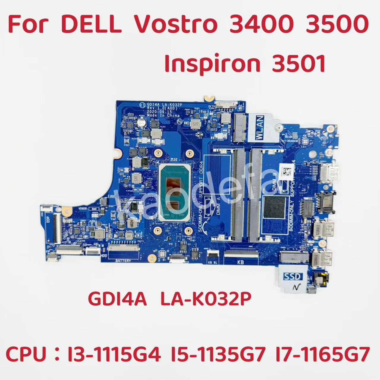 GDI4A LA-K032P DELL Vostro 15  - Intel Cpu Core I7 incelemesi ve fiyatı
