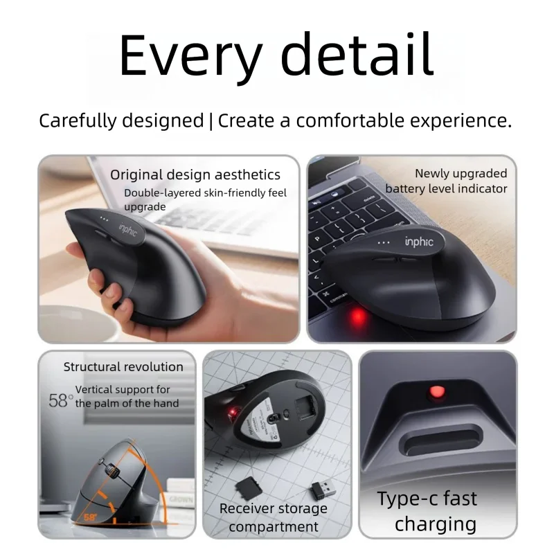 Inphic X9 PRO Dikey Kablosuz M - Esports Wireless Gaming Mouse incelemesi ve fiyatı