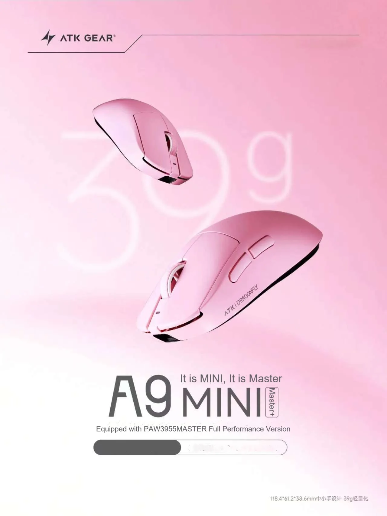ATK A9 Mini Master Plus PAW395 - Esports Wireless Gaming Mouse incelemesi ve fiyatı