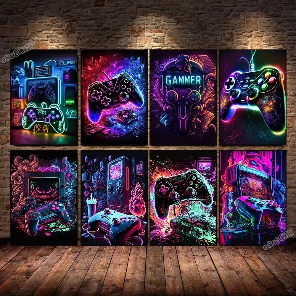 Neon Oyun Tuval Resimleri Oyun - Esports Gaming Poster incelemesi ve fiyatı