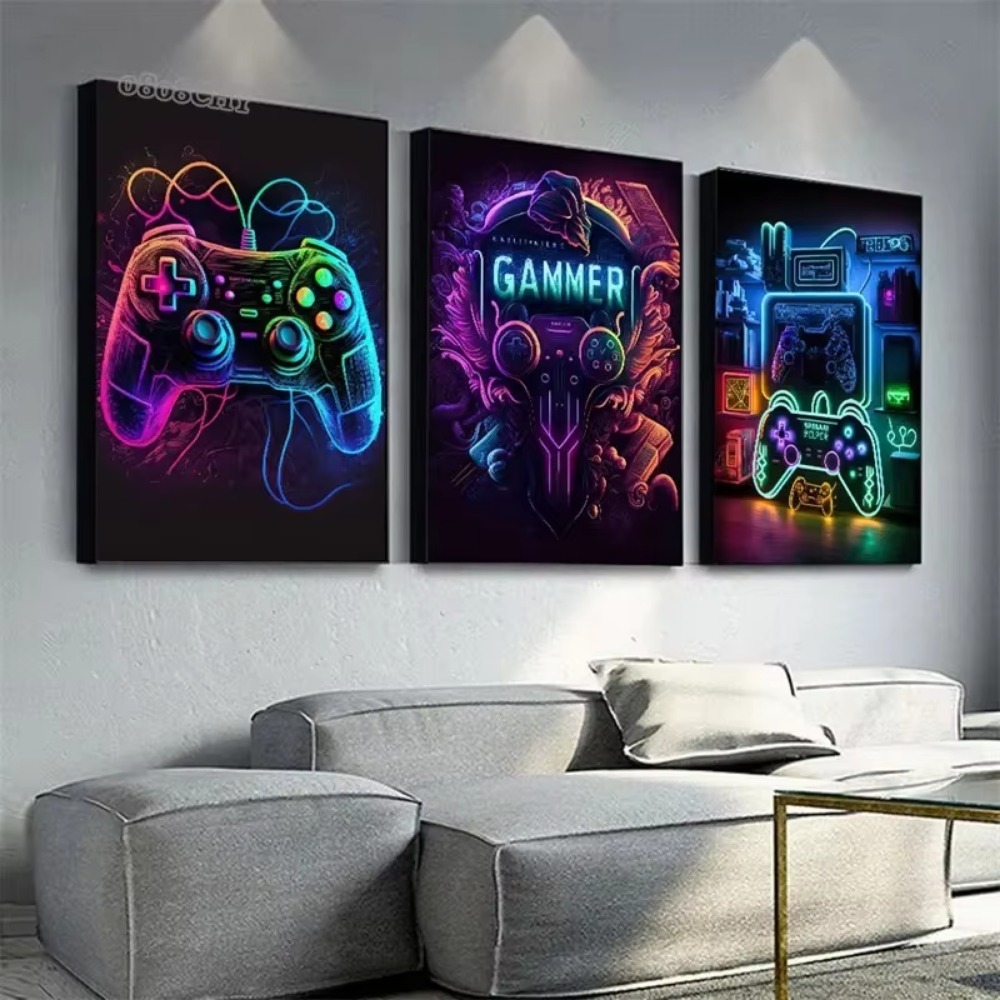 Neon Oyun Tuval Resimleri Oyun - Esports Gaming Poster incelemesi ve fiyatı