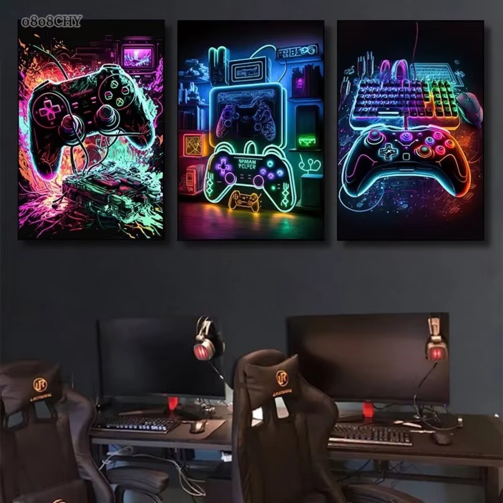 Neon Oyun Tuval Resimleri Oyun - Esports Gaming Poster incelemesi ve fiyatı