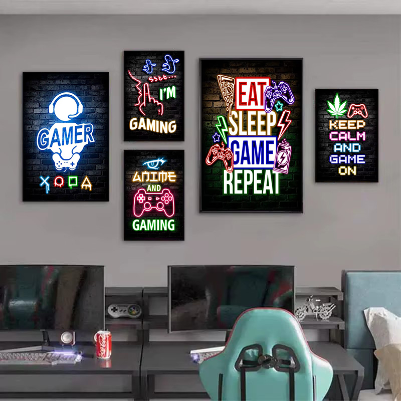 1 adet Çerçevesiz Kanvas Tablo - Esports Gaming Poster incelemesi ve fiyatı
