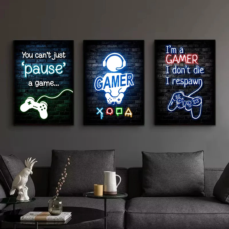 1 adet Çerçevesiz Kanvas Tablo - Esports Gaming Poster incelemesi ve fiyatı