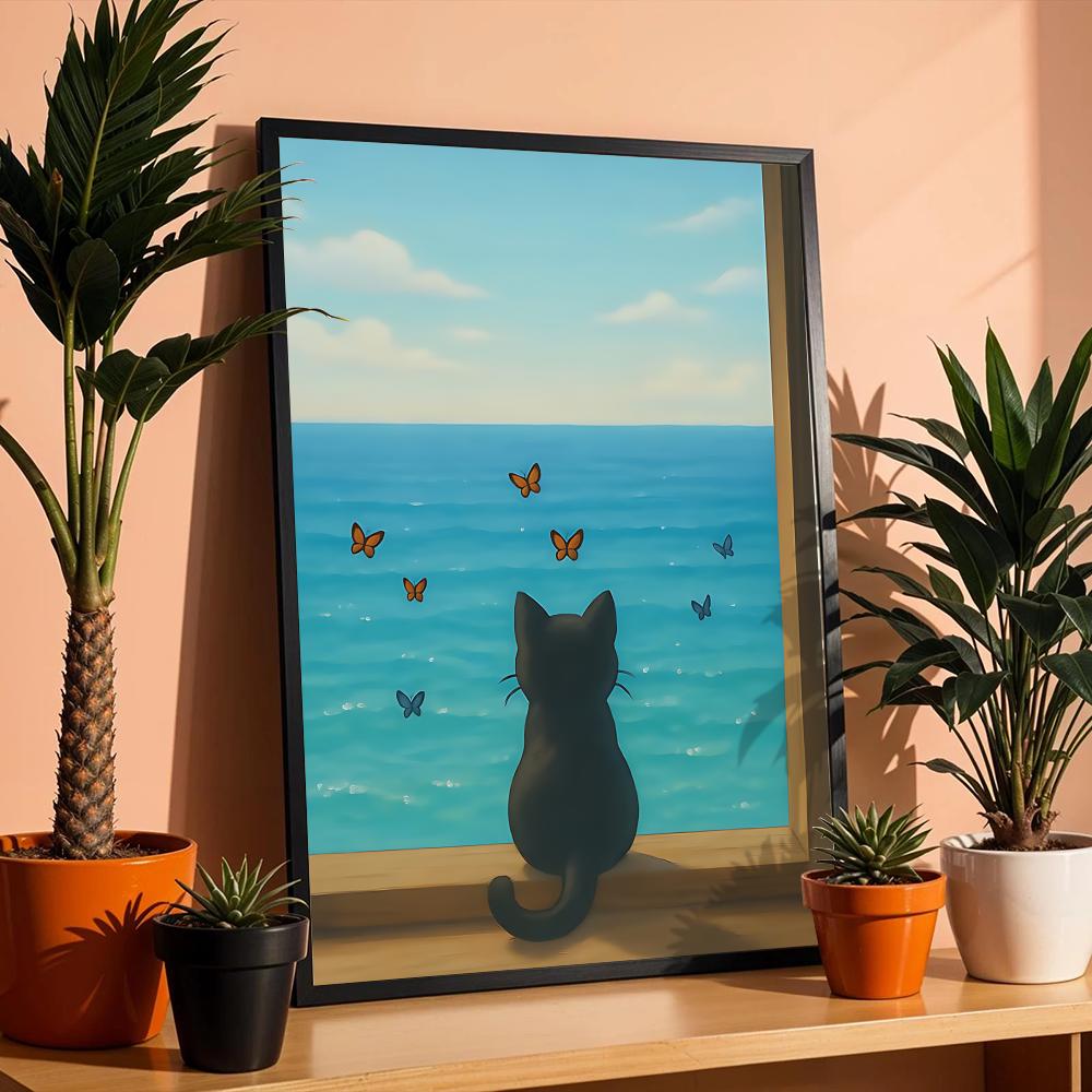 Sahildeki Kedi Posteri Duvar S - Esports Gaming Wallpaper incelemesi ve fiyatı